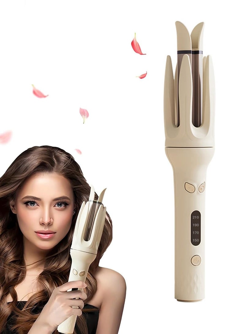 Rotating Curling Iron, Automatic Curling Iron with 4 Temperature  3 Timer, Hair Waver with Anti-Tangle, Anti-Scald and Auto-Off, Double Voltage Rotating Curling Iron for Hair Styling - Image 1